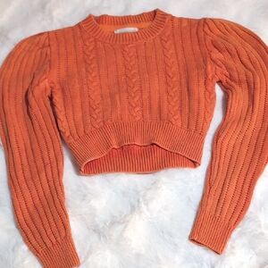 Urban Outfitters Vibrant Orange Knit Sweater